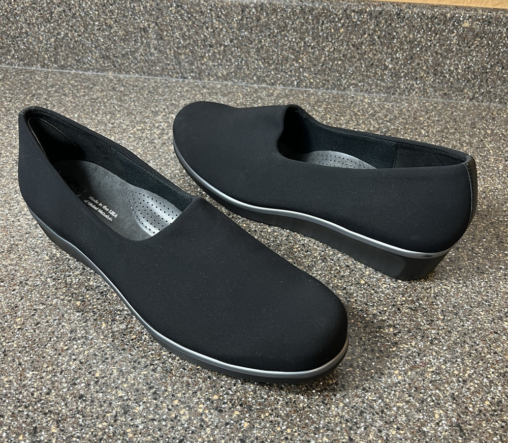 SAS Tripad Comfort Wedge Shoes Womens Size 11.5 N Black Synthetic Slip On Casual